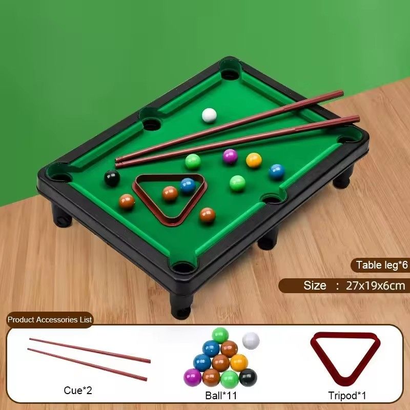 Mini Pool Table Game Tabletop Desktop Sports Billiards Board Party Game Mini Tabletop Set Toy Gift for Parent Child Interactive