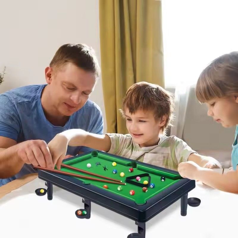 Mini Pool Table Game Tabletop Desktop Sports Billiards Board Party Game Mini Tabletop Set Toy Gift for Parent Child Interactive