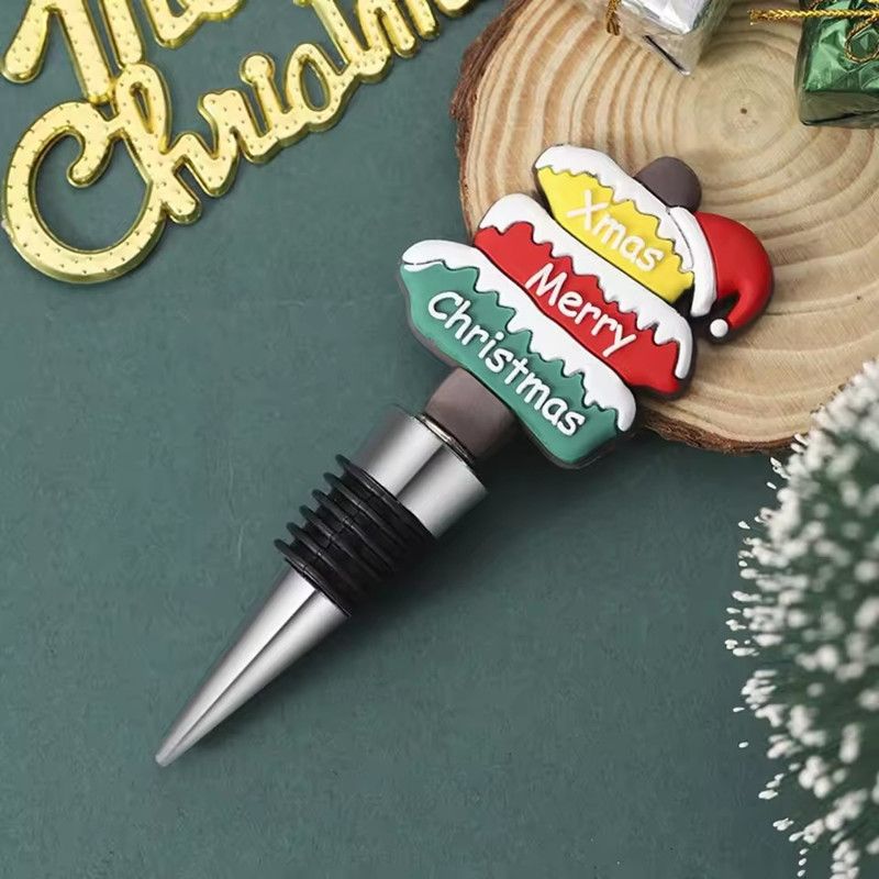 1PC European and American Small Gifts Christmas Gifts Parties Parties Gifts Christmas Trees Sealed and Preserved Wine Stoppers
