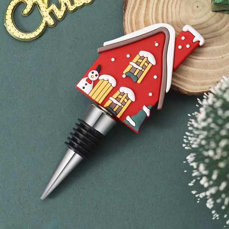 1PC European and American Small Gifts Christmas Gifts Parties Parties Gifts Christmas Trees Sealed and Preserved Wine Stoppers