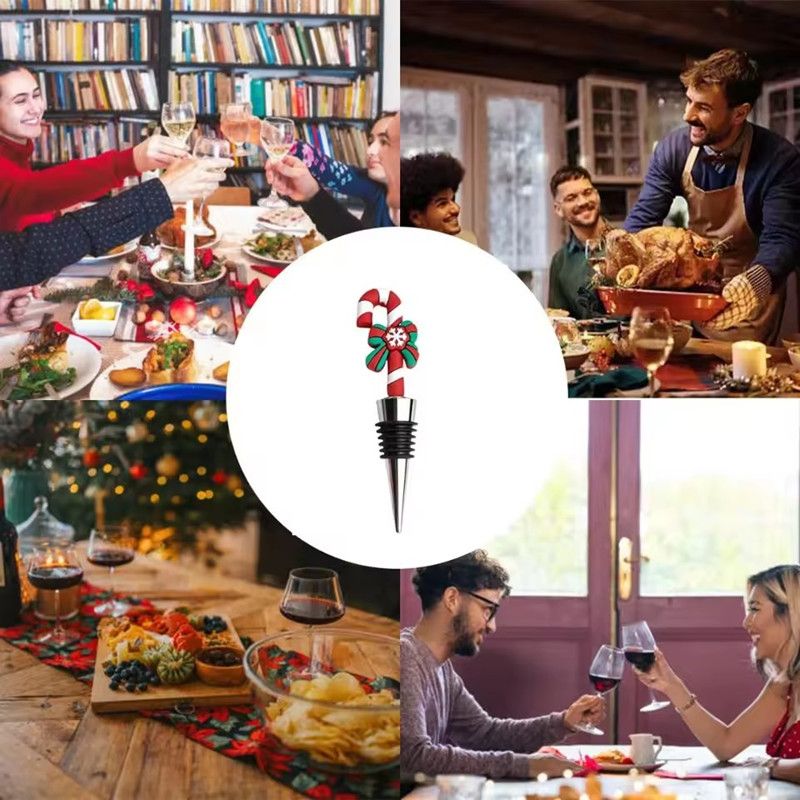 1PC European and American Small Gifts Christmas Gifts Parties Parties Gifts Christmas Trees Sealed and Preserved Wine Stoppers