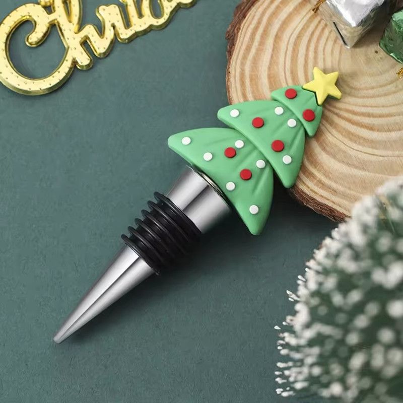 1PC European and American Small Gifts Christmas Gifts Parties Parties Gifts Christmas Trees Sealed and Preserved Wine Stoppers