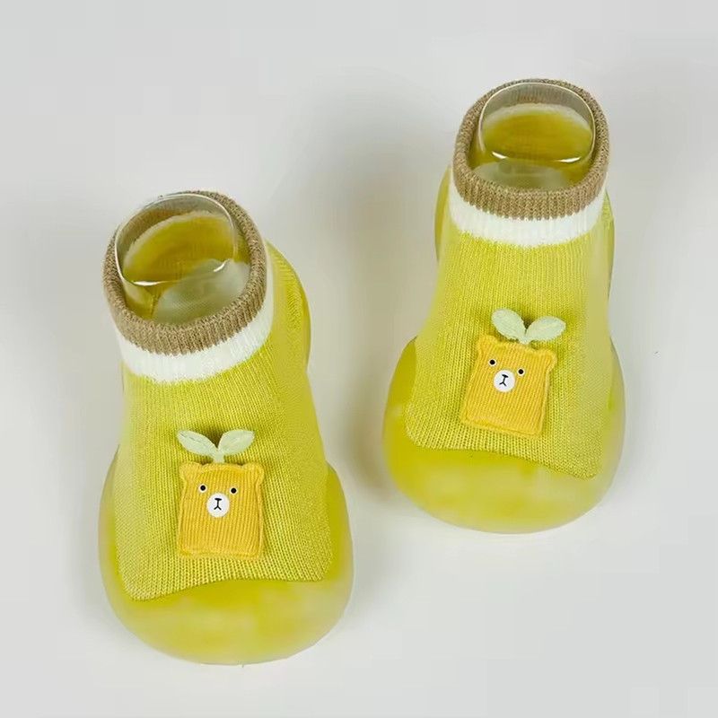 Cute baby floor shoes rubber soft breathable spring and summer boys and girls walking shoes baby soft bottom indoor