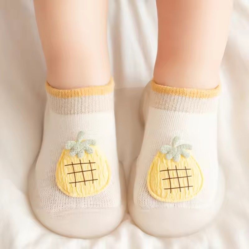 Cute baby floor shoes rubber soft breathable spring and summer boys and girls walking shoes baby soft bottom indoor