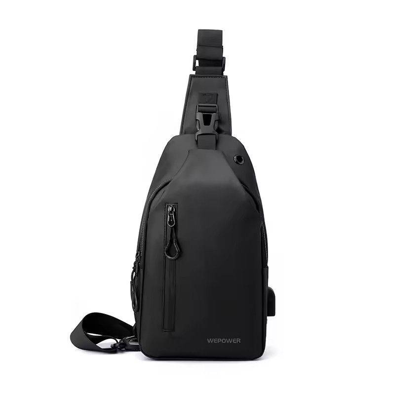 1PC New Men's Chest Bag - Casual Large Capacity Single Shoulder Crossbody Bag - Motorcycle Bag - water-resistant Backpack