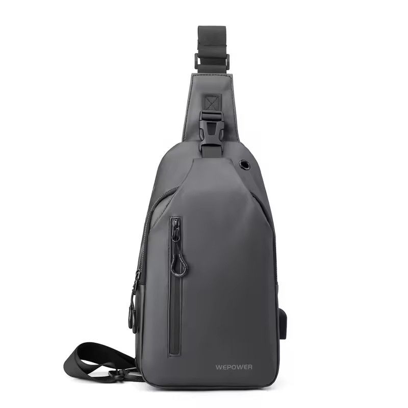 1PC New Men's Chest Bag - Casual Large Capacity Single Shoulder Crossbody Bag - Motorcycle Bag - water-resistant Backpack