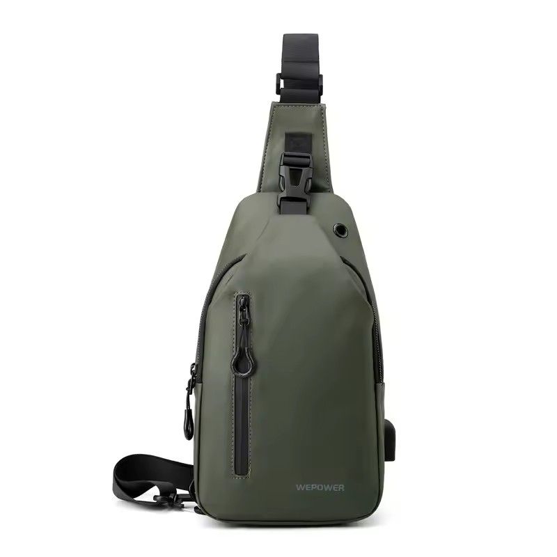 1PC New Men's Chest Bag - Casual Large Capacity Single Shoulder Crossbody Bag - Motorcycle Bag - water-resistant Backpack
