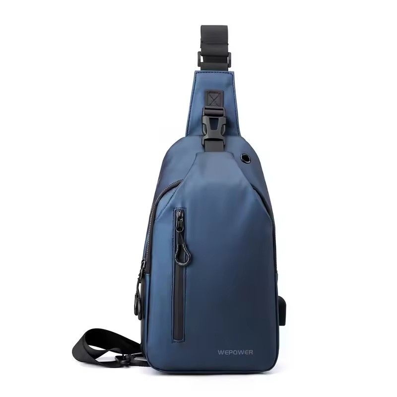 1PC New Men's Chest Bag - Casual Large Capacity Single Shoulder Crossbody Bag - Motorcycle Bag - water-resistant Backpack