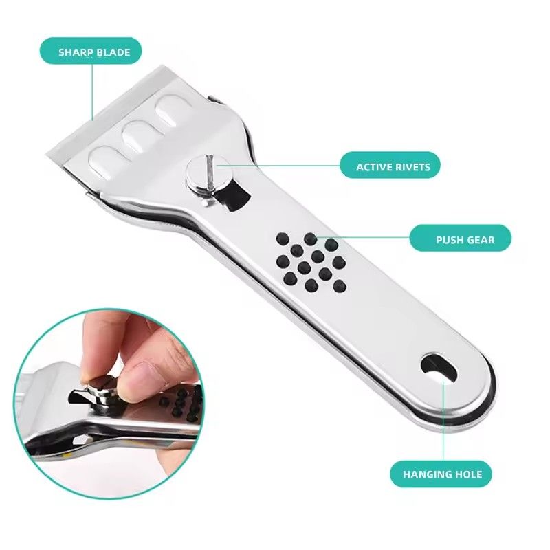 Stainless Steel Cleaning Scraper Blade Glass Kitchen Ceramic Tile Decontamination Scraper Wall Floor Paint Scraper Tool Knife