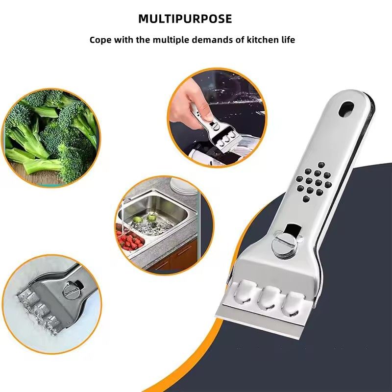 Stainless Steel Cleaning Scraper Blade Glass Kitchen Ceramic Tile Decontamination Scraper Wall Floor Paint Scraper Tool Knife