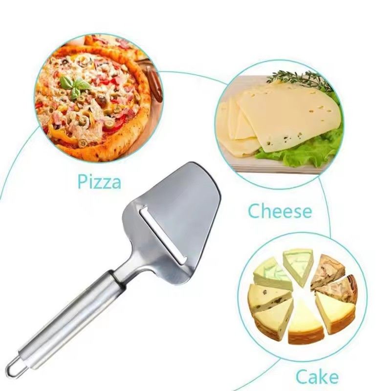 Cheese Slicer Stainless Steel Non Stick Cheese Grinder Multifunctional Handheld Cheese Slicer Baking Tool for Kitchen Cooking