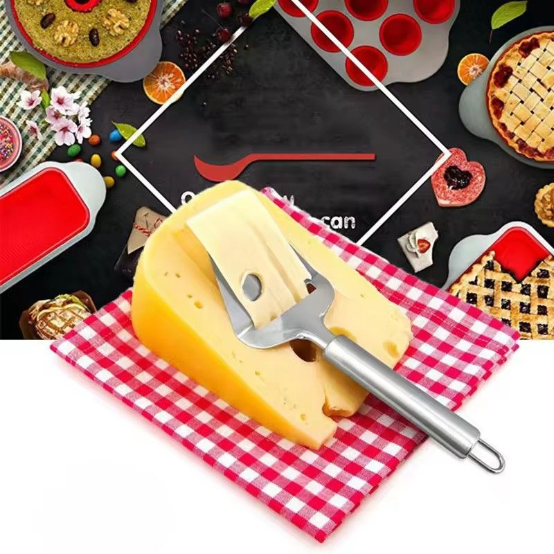 Cheese Slicer Stainless Steel Non Stick Cheese Grinder Multifunctional Handheld Cheese Slicer Baking Tool for Kitchen Cooking