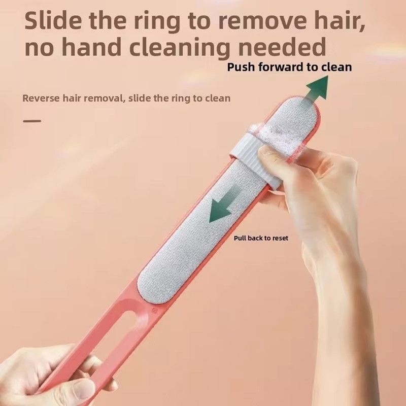 Double-Sided Pet Hair Removal Brush Self Cleaning Electrostatic Sticky Dog Cat Hair Remover Manual Reusable Lint Roller Brush