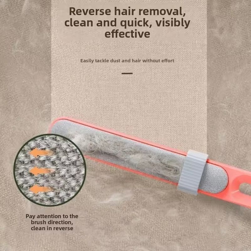 Double-Sided Pet Hair Removal Brush Self Cleaning Electrostatic Sticky Dog Cat Hair Remover Manual Reusable Lint Roller Brush