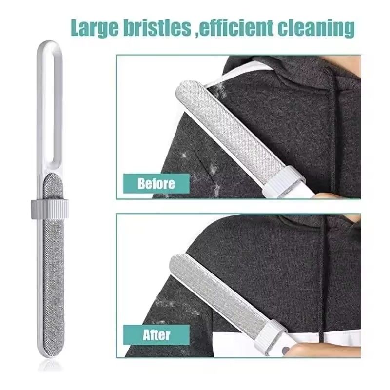 Double-Sided Pet Hair Removal Brush Self Cleaning Electrostatic Sticky Dog Cat Hair Remover Manual Reusable Lint Roller Brush