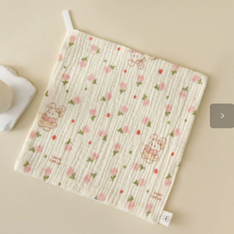1PC Baby Washcloth Square Hand Towel Soft Reusable Newborn Face Towel 4-Layers Cartoon Baby Wash Cloths Shower Gift