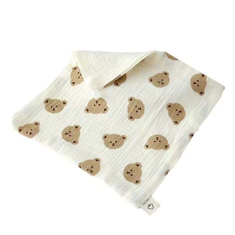 1PC Baby Washcloth Square Hand Towel Soft Reusable Newborn Face Towel 4-Layers Cartoon Baby Wash Cloths Shower Gift
