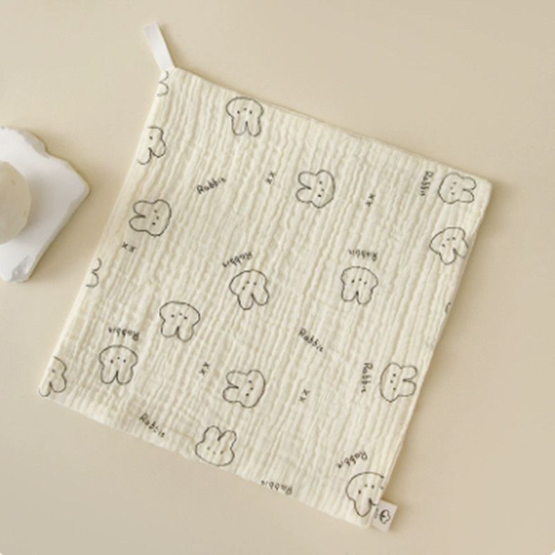 1PC Baby Washcloth Square Hand Towel Soft Reusable Newborn Face Towel 4-Layers Cartoon Baby Wash Cloths Shower Gift