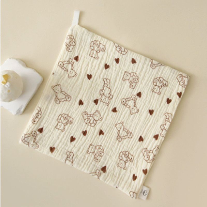 1PC Baby Washcloth Square Hand Towel Soft Reusable Newborn Face Towel 4-Layers Cartoon Baby Wash Cloths Shower Gift
