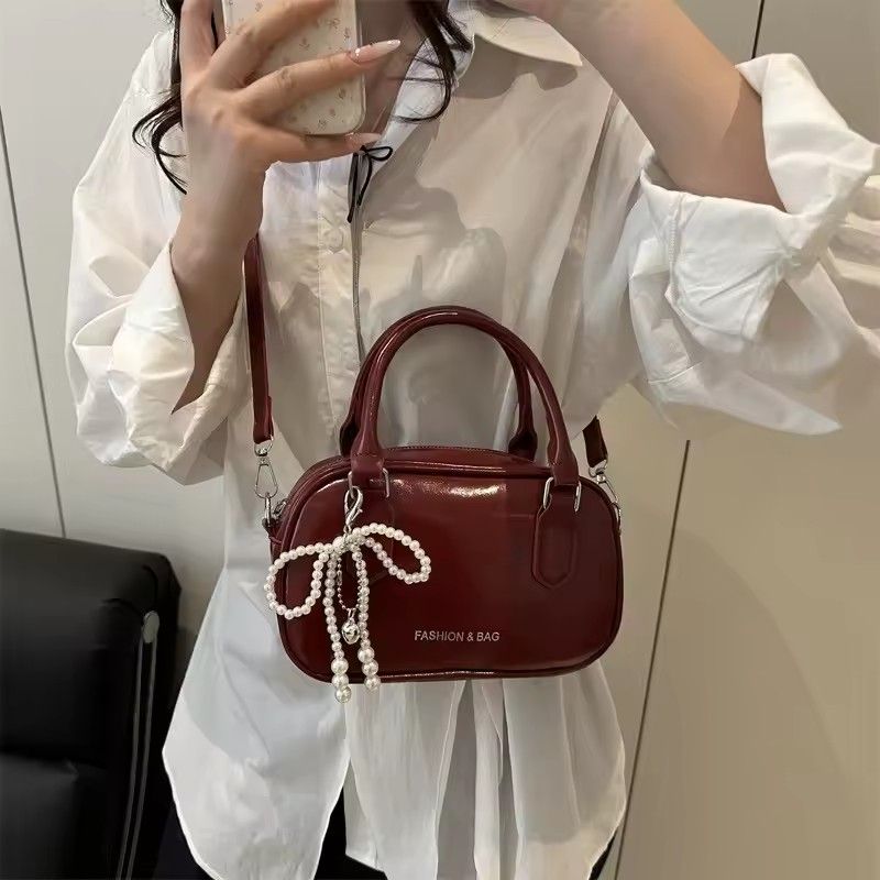 Retro Pu Leather Shoulder Pillow Bags for Women Simple Solid Color Ladies Phone Crossbody Bag Casual Female Handbag Purse Clutch