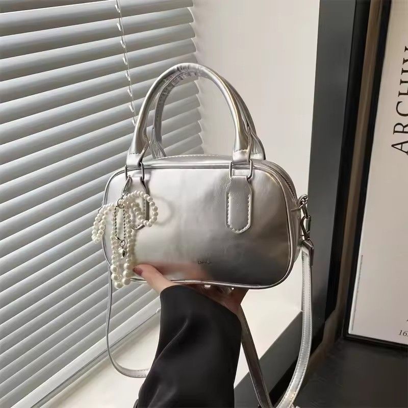 Retro Pu Leather Shoulder Pillow Bags for Women Simple Solid Color Ladies Phone Crossbody Bag Casual Female Handbag Purse Clutch