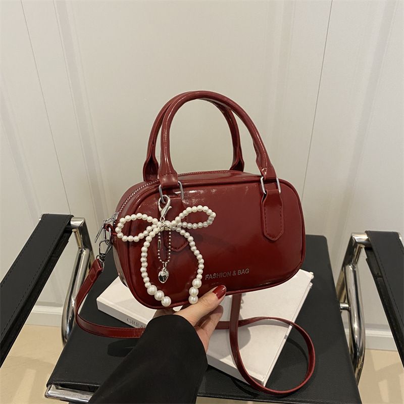 Retro Pu Leather Shoulder Pillow Bags for Women Simple Solid Color Ladies Phone Crossbody Bag Casual Female Handbag Purse Clutch