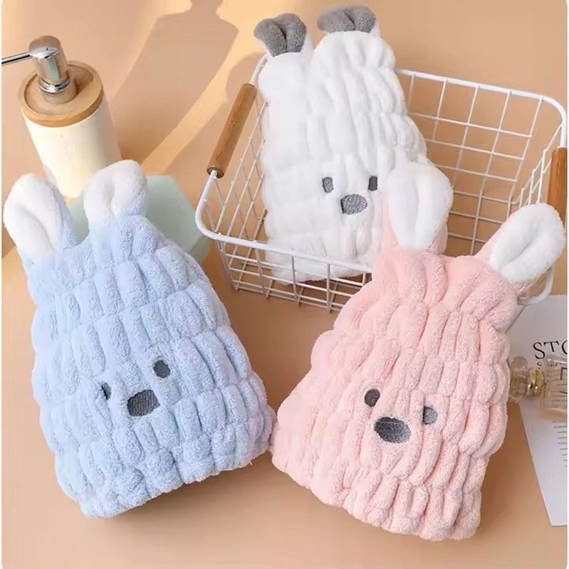 1PC Creative Rabbit Design Hair Drying Cap, Cute Cartoon Hair Towel For Bathroom, Elastic Super Absorbent Shower Cap