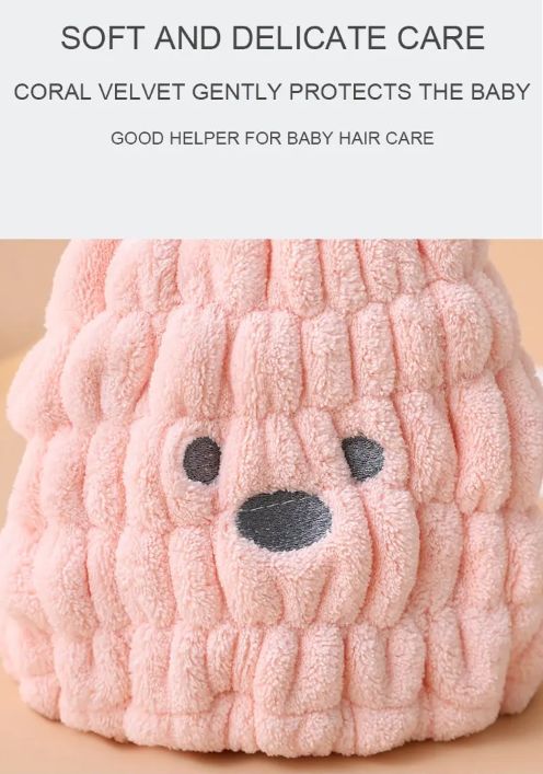 1PC Creative Rabbit Design Hair Drying Cap, Cute Cartoon Hair Towel For Bathroom, Elastic Super Absorbent Shower Cap
