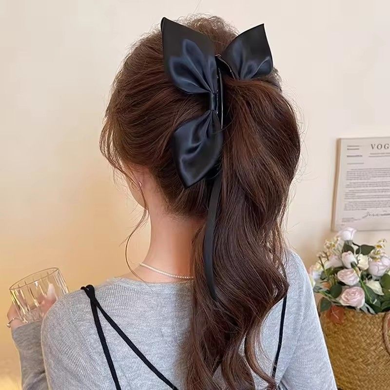 1PC Sophisticated Ladies' Bow Ribbon Hair Claw; Banana Clip in Solid Color; Everyday Elegant Headband; Hair Tail Accessory