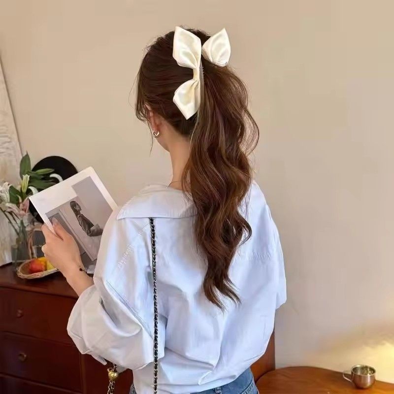 1PC Sophisticated Ladies' Bow Ribbon Hair Claw; Banana Clip in Solid Color; Everyday Elegant Headband; Hair Tail Accessory