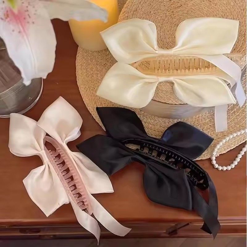 1PC Sophisticated Ladies' Bow Ribbon Hair Claw; Banana Clip in Solid Color; Everyday Elegant Headband; Hair Tail Accessory