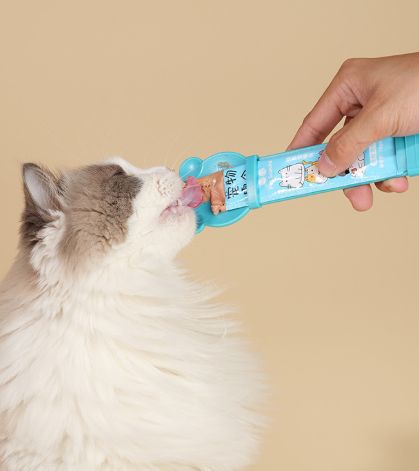 1PC Practical Cute Cat Feed Spoon Squeeze Portable Pet Feeder Wet Semi-liquid Foods Pet Supplies