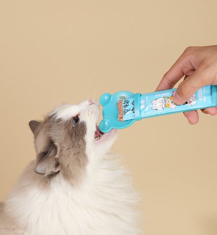 1PC Practical Cute Cat Feed Spoon Squeeze Portable Pet Feeder Wet Semi-liquid Foods Pet Supplies