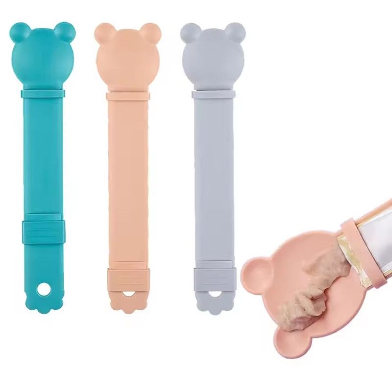 1PC Practical Cute Cat Feed Spoon Squeeze Portable Pet Feeder Wet Semi-liquid Foods Pet Supplies