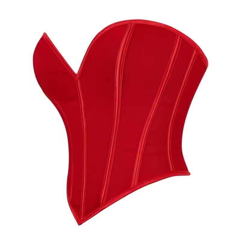 1PC Women Summer Strapless Off Shoulder Corset Crop Tops Camis Sexy Backless Bustier Body Shaper Corselet Streetwear