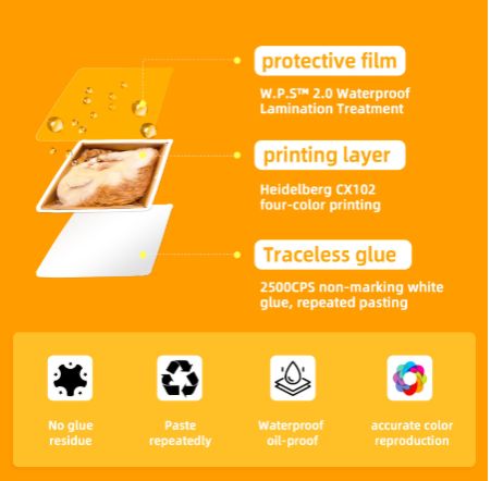 50Pcs Funny Cat Stickers Adorable, Kawaii and Colorful Decals Perfect for Water Bottles, Laptops and phone