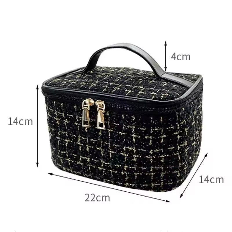 Fashion Small Fragrance Cosmetic Bag Female Large Capacity Portable Ins High Value New Travel Cosmetics Washing Storage Bag Bag