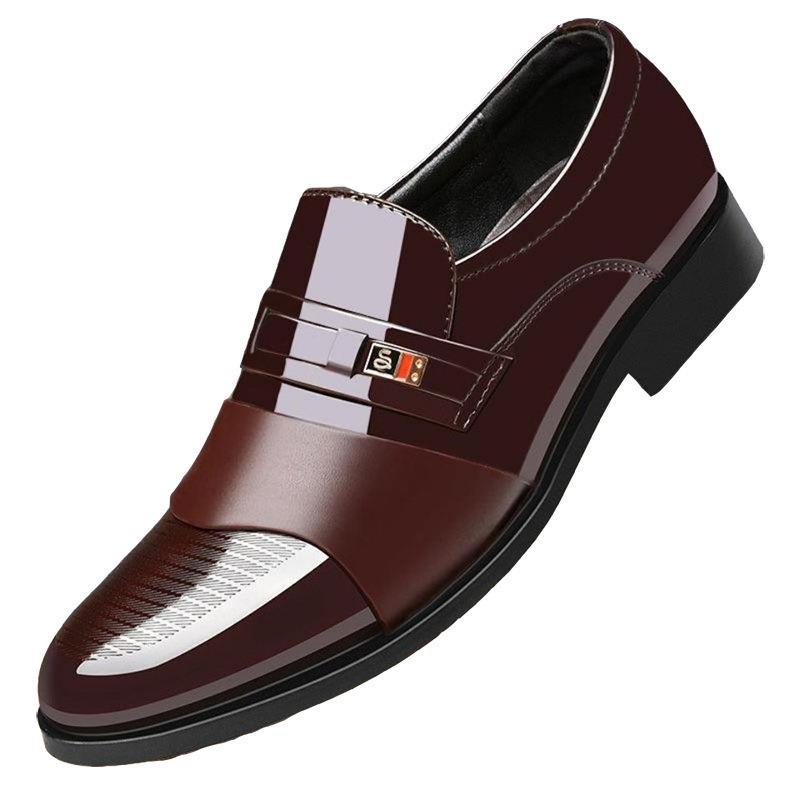 Designer's New Men's Formal Leather Shoes, Casual Business Non Slip Shoes, Fashionable Work Shoes, Comfortable Men's Flat Shoes
