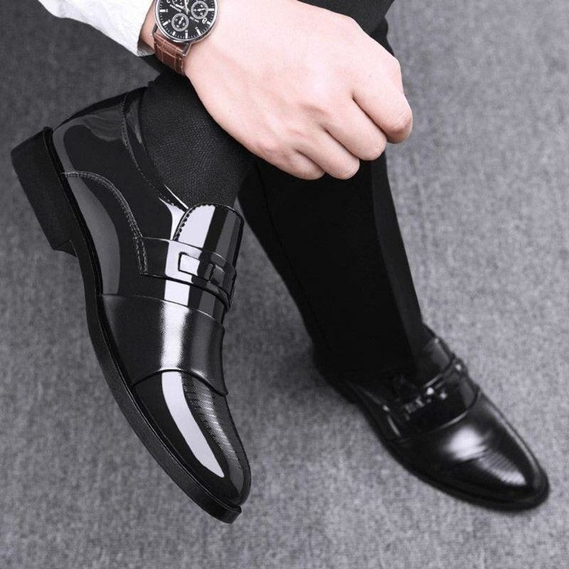 Designer's New Men's Formal Leather Shoes, Casual Business Non Slip Shoes, Fashionable Work Shoes, Comfortable Men's Flat Shoes