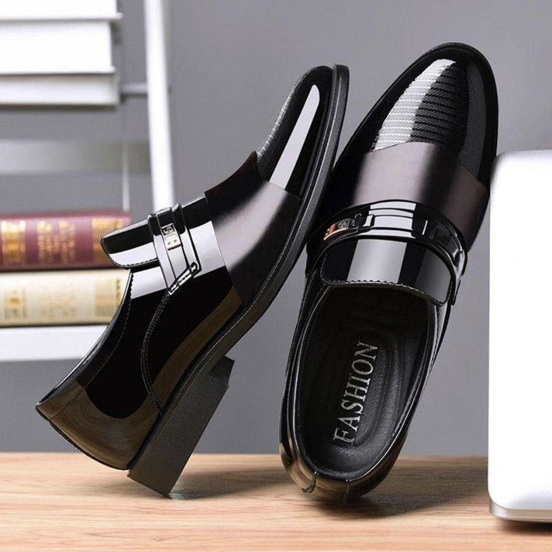 Designer's New Men's Formal Leather Shoes, Casual Business Non Slip Shoes, Fashionable Work Shoes, Comfortable Men's Flat Shoes