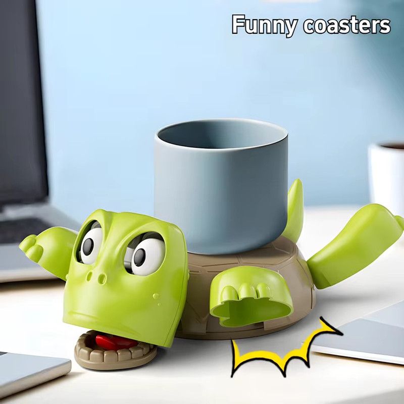 1PC Creative Turtle Coaster Tea Coffee Mug Drinks Holder Desk Tableware Decoration 3D Printed Ornament Fashion Home Accessories