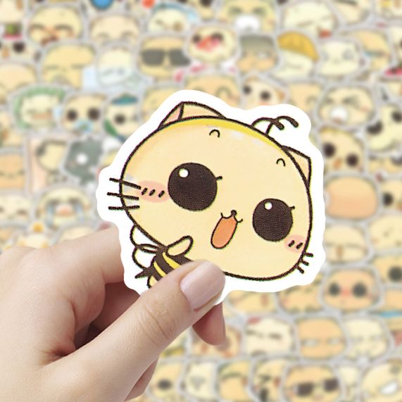 100pcs Cute Stickers DIY Waterproof Vinyl Scrapbook Phone Case Water Cup Lovely Cartoon Anime Sticker Kids Gift Toy