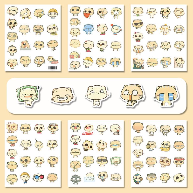 100pcs Cute Stickers DIY Waterproof Vinyl Scrapbook Phone Case Water Cup Lovely Cartoon Anime Sticker Kids Gift Toy