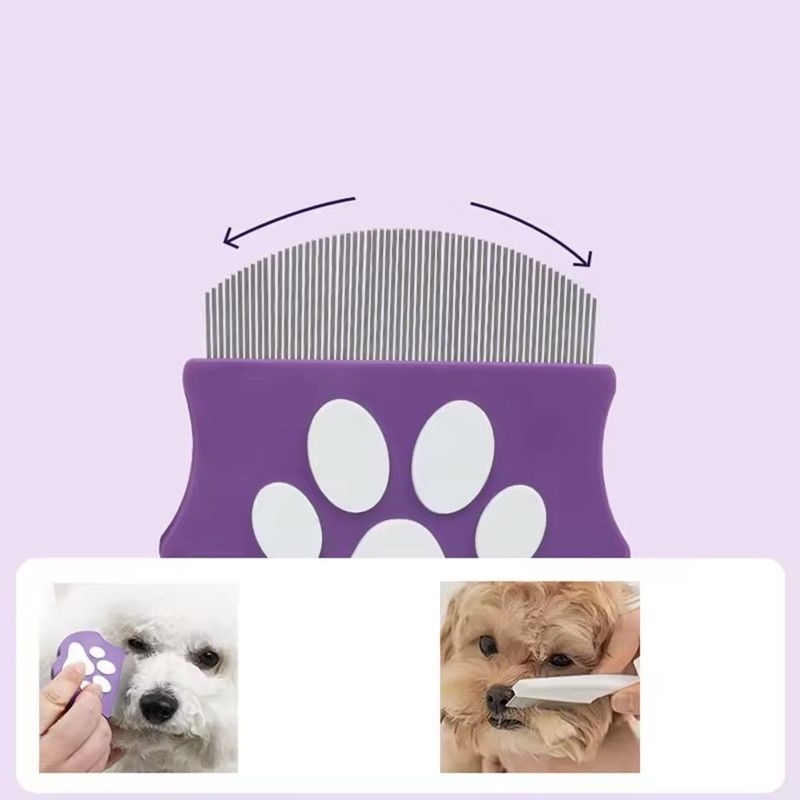 1PC Pet Comb, Dog Mini Face Comb for Hair Removal, Cat Flea Comb, Grooming Tool for Small Pets, Efficient De-shedding Supplies