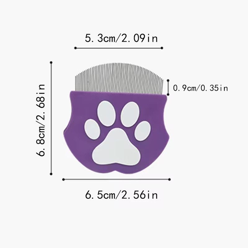 1PC Pet Comb, Dog Mini Face Comb for Hair Removal, Cat Flea Comb, Grooming Tool for Small Pets, Efficient De-shedding Supplies