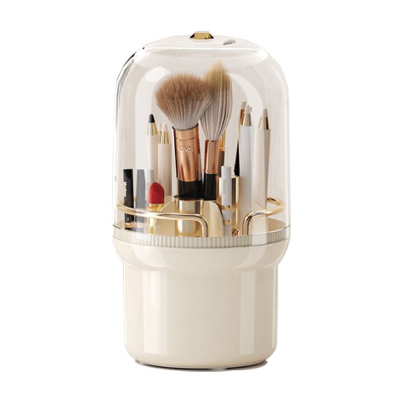 1PC Rotating Makeup Brush Storage Box Portable Multifunction Dust Proof Desktop Organizer Lipstick Shadow Cosmetic Holder