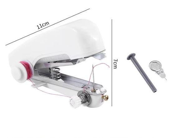 Home Handheld Sewing Machine Protable Outdoor Travel Clothes Fabrics DIY Stitchin Sew Tool Mini Manual Stitch Needlework Machine