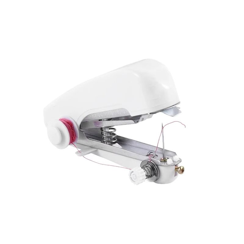 Home Handheld Sewing Machine Protable Outdoor Travel Clothes Fabrics DIY Stitchin Sew Tool Mini Manual Stitch Needlework Machine