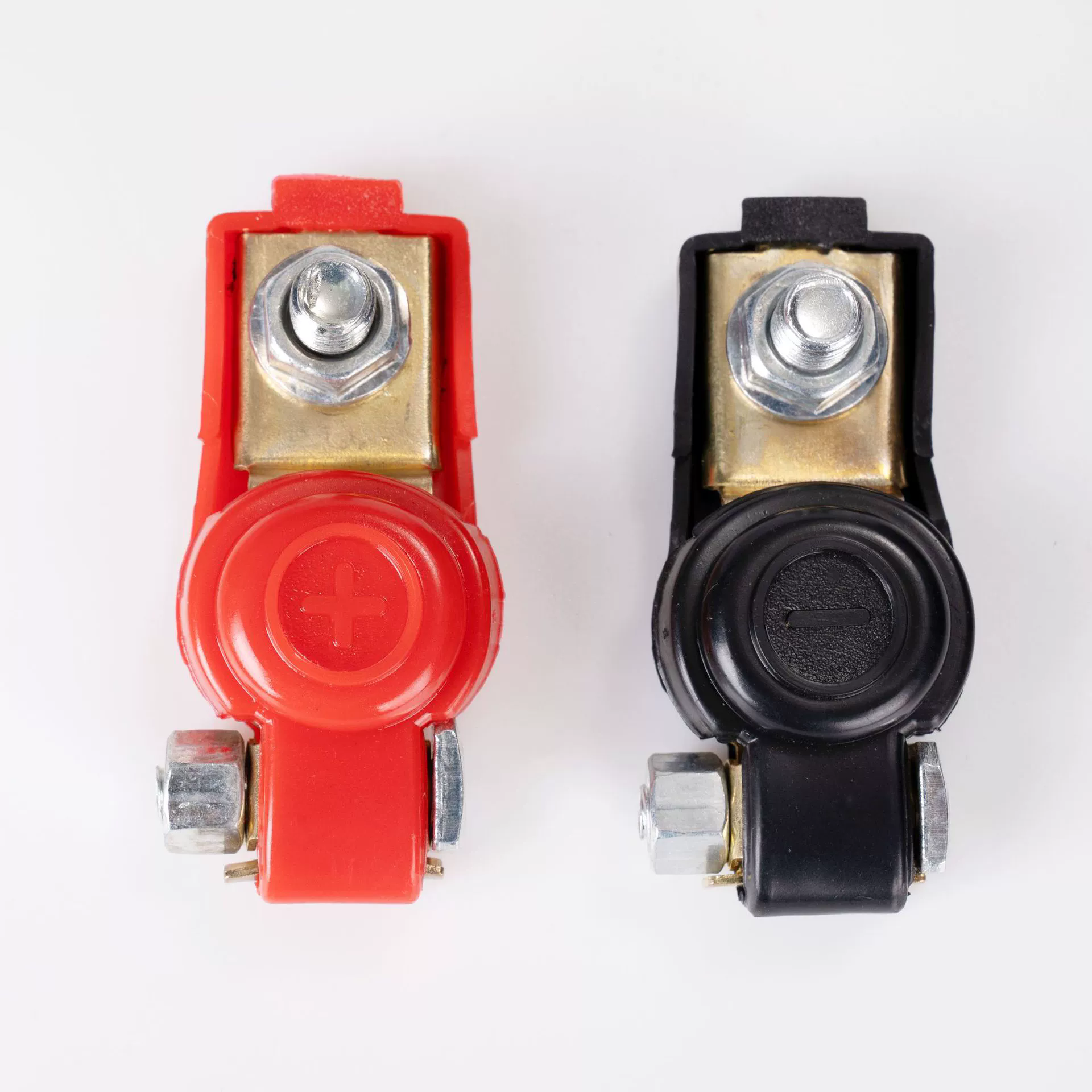 2Pcs Car Battery Terminal Wire Cable Clamp Top Quick Post Terminal Positive & Negative Electric Connector Clamps Auto Accessorie C-678