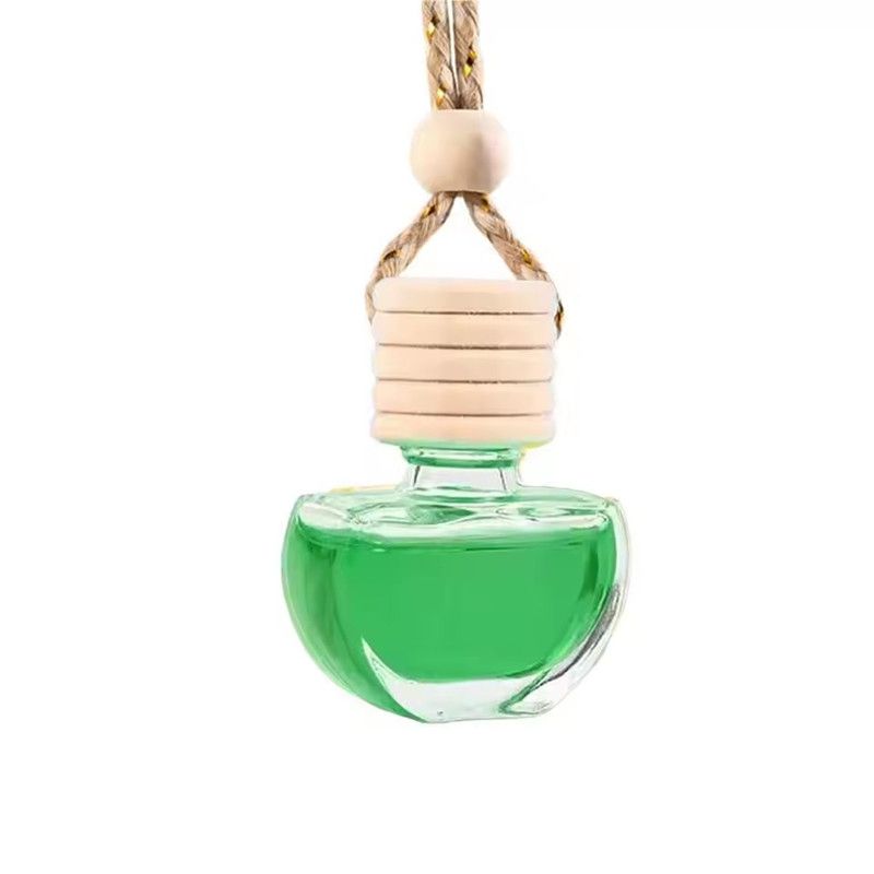 Car Fragrance Bottle Ornament Hanging Empty Bottles Heart Shaped Essential Oil Diffuser Air Freshener Scent Interior Accessory